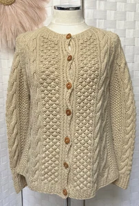 VTG '70s Lord & Taylor 100% Virgin Wool Hand Made ITALY Cardigan Sweater M FXF - Picture 1 of 14