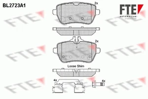 FTE Bremsbelagsatz Scheibenbremse 9010948 für MERCEDES KLASSE W222 V222 X222 SL - Bild 1 von 6