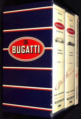 HG Conway ~ The BUGATTI VIDEO ~ 2 Volume Box Set with Reference DATA BOOK ~ 1989 - Image 1 of 4