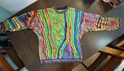 SUÉTER ESTILO GRANDE VINTAGE INCRÍVEL COLORIDO COOGI NOTÓRIO feito na Austrália GG - Imagem 1 de 4