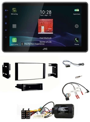 JVC DAB Lenkrad Bluetooth USB Autoradio für Nissan Micra 13-17 schwarz - Bild 1 von 4