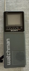 Vintage Sony Watchman FD-10A - B&W Handheld TV VHF/UHF Gray  (Works) - Picture 1 of 7