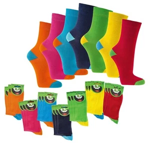 Kindersocken Baumwolle, schöne kräftige Farben, handgekettelte Zehennaht, 3 Paar - Bild 1 von 9