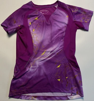 Salomon T-Shirt Womens Sz S Purple Active Cycling  Short Sleeve Mesh - Image 1 of 4