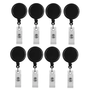 8 Piece Rope Elastic Keychain Sporty Retractable Key Lost Black T7Y57225 - Picture 1 of 10