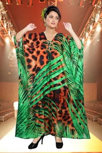 Seda Talla Grande Caftán Playa Cubrir Caftán Resort Ropa Caftán Vestido Pequeño - Imagen 1 de 4