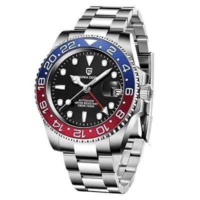 🌏 - Orologio Pagani Design Automatico PD 1662 GMT Uomo Acciaio Pepsi Zaffiro V2 - Image 1 of 4