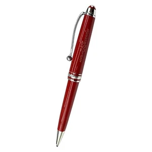 Mon tblanc Meisterstuck Classique Ballpoint Pen Red Silver 164 with Box - - Photo 1/4