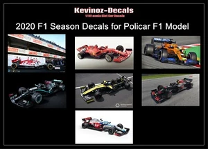 1/32 Scale Decals for Policar Modern F1 slot cars 2020 Season - Picture 1 of 15