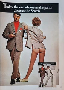 Playboy Mad Ave Undress Caballo Blanco Escocés, Sin Pantalones Anuncio de Parodia de los Años 60 - Imagen 1 de 1