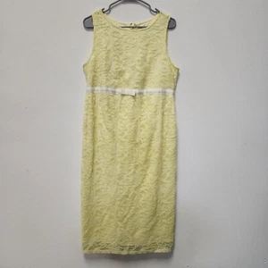 Asos Maternity Dress 12 Yellow Lace Wedding Photos Bow Summer Beach Coastal - Picture 1 of 12