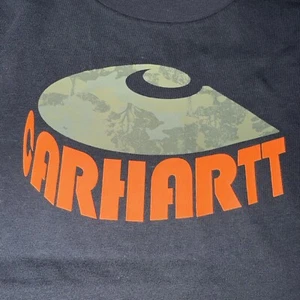 Carhartt Little Boys Black Camo Orange Short Sleeve Tee Shirt NEW - Picture 1 of 2