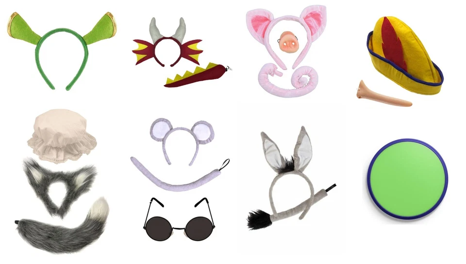 Ensemble robe de fantaisie personnage Shrek costume de conte de fées film Fiona âne livre jour - Photo 1/1