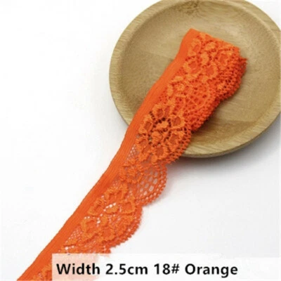 Elastic Collar Cuff Lingerie Costume Lace Edging Hemline Skirt Dress Ribbon 5 M - Image 1 of 4