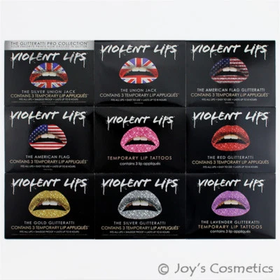 2 VIOLENT LIPS Temporary Lip Tattoo Sticker "Pick Your 2 Type" - Total 6 sheet - Image 1 of 2