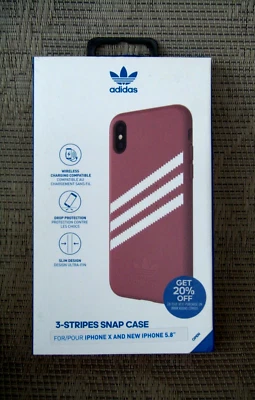 Funda de teléfono Adidas malva/rosa para iPhone X y iPhone 5.8 Foto 1 de 2