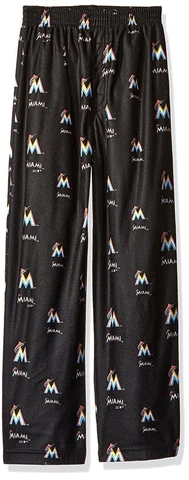 Miami Marlins MLB Boys Team Print Sleepwear Pants - Medium 5-6 Cover
