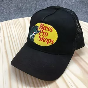 Bass Pro Shops Trucker Hat Men Black OS Adjustable Curved Brim Embroidered Logo - Picture 1 of 13
