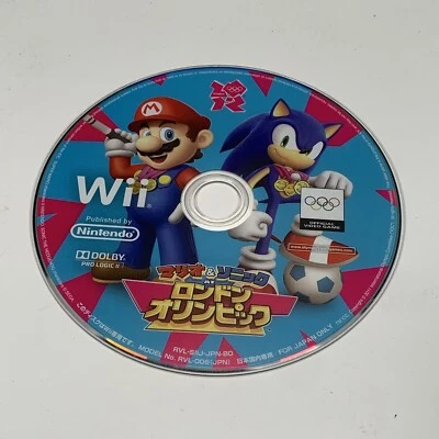 Mario & Sonic at London Olympics (Nintendo Wii) Japanese game, Disc Only - Image 1 of 3