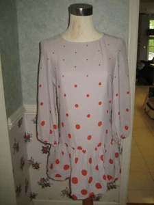 Anthropologie Meadow Rue Polka Dot Minutiae Drop Waist Dress Size 0 NWT - Picture 1 of 8