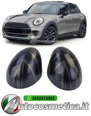 COVER CALOTTE SPECCHI UNION JACK ORO + NERO PER MINI F54 F55 F56 F57 13-18 - Immagine 1 di 4