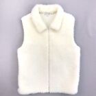 Mercer Street Studio Sweater Womens Large Vest Faux Fur Full Zip