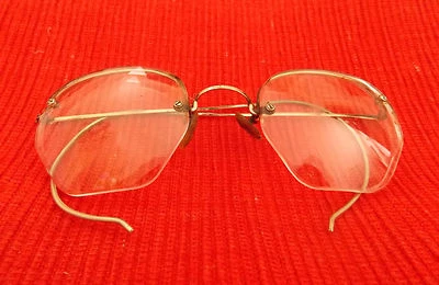 Vintage Semi Rimless Eyeglasses  Gold Tone Arms Retro - Image 1 of 4