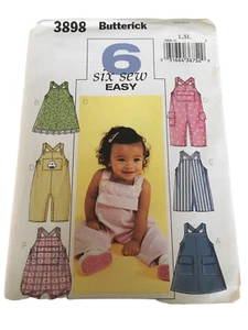 Butterick Sewing Pattern 3898 Infant Baby Jumper Overalls Romper Uncut L XL - Picture 1 of 11