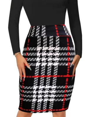 TOTALMENTE NUEVO en PAQUETE FALDA NEGRA a cuadros talla Jr. xlarge-11-13 Foto 1 de 2