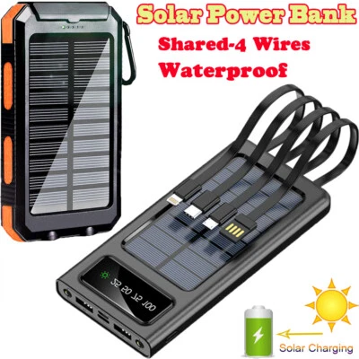 Зарядное устройство резервный внешний аккумулятор 900000 мАч упаковка 4 USB для сотового телефона - Изображение 1 из 4