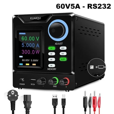 Programmierbares Gleichstromnetzteil RS232/USB, 30V/10A, 60V/5A, 120V/3A - Bild 1 von 4