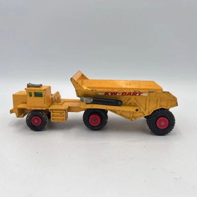 1960s Matchbox LESNEY KING SIZE 2 KW Dart Dump Truck K-2 Red Hubs - Image 1 of 4