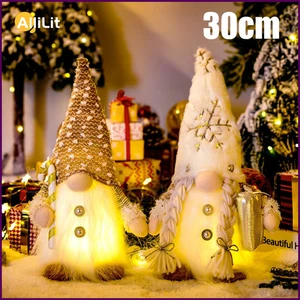 Brillante Gnomo Navidad Muñeca Sin Rostro 30Cm Árbol Decoraciones 2025 Luz Nocturna - Imagen 1 de 36