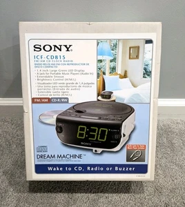 Brand New Sony Dream Machine CD Alarm Clock Radio AM/FM Cube ICF-CD815 Vintage  - Picture 1 of 6