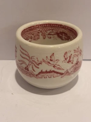 Vintage Eggcup Teacup Chinese American restaurant ware Jackson China Red Willow  - Image 1 of 4