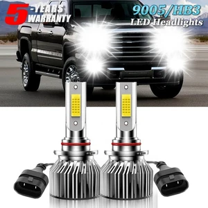 For GMC Sierra 2500 1999-2004 9005/HB3 LED Headlight Bulbs High Beam Bright - Picture 1 of 10