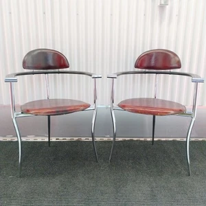 Pair Of STILETTO DINING CHAIRS BY ARRBEN, ITALY 1980’s - Signed - Picture 1 of 12