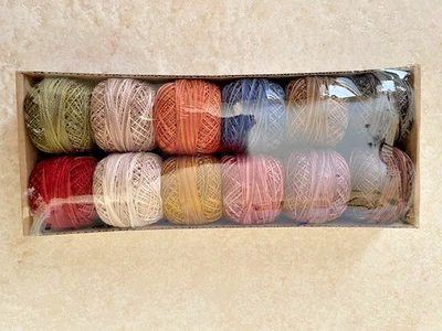 Valdani Pearl Cotton Thread Set of 12 Vintage Hues Set 1 NEW Embroidery DIY - Image 1 of 4