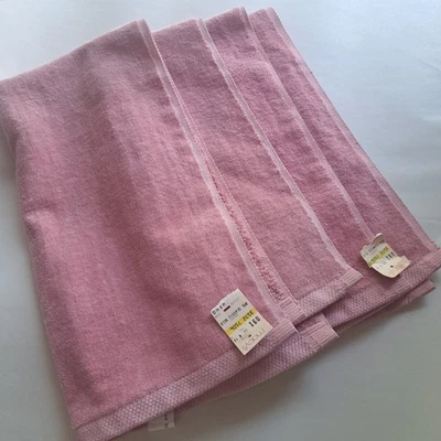 Juego de 2 toalla facial de terciopelo rosa, Canon Royale Family Vintage Macy's 100 % algodón Foto 1 de 4