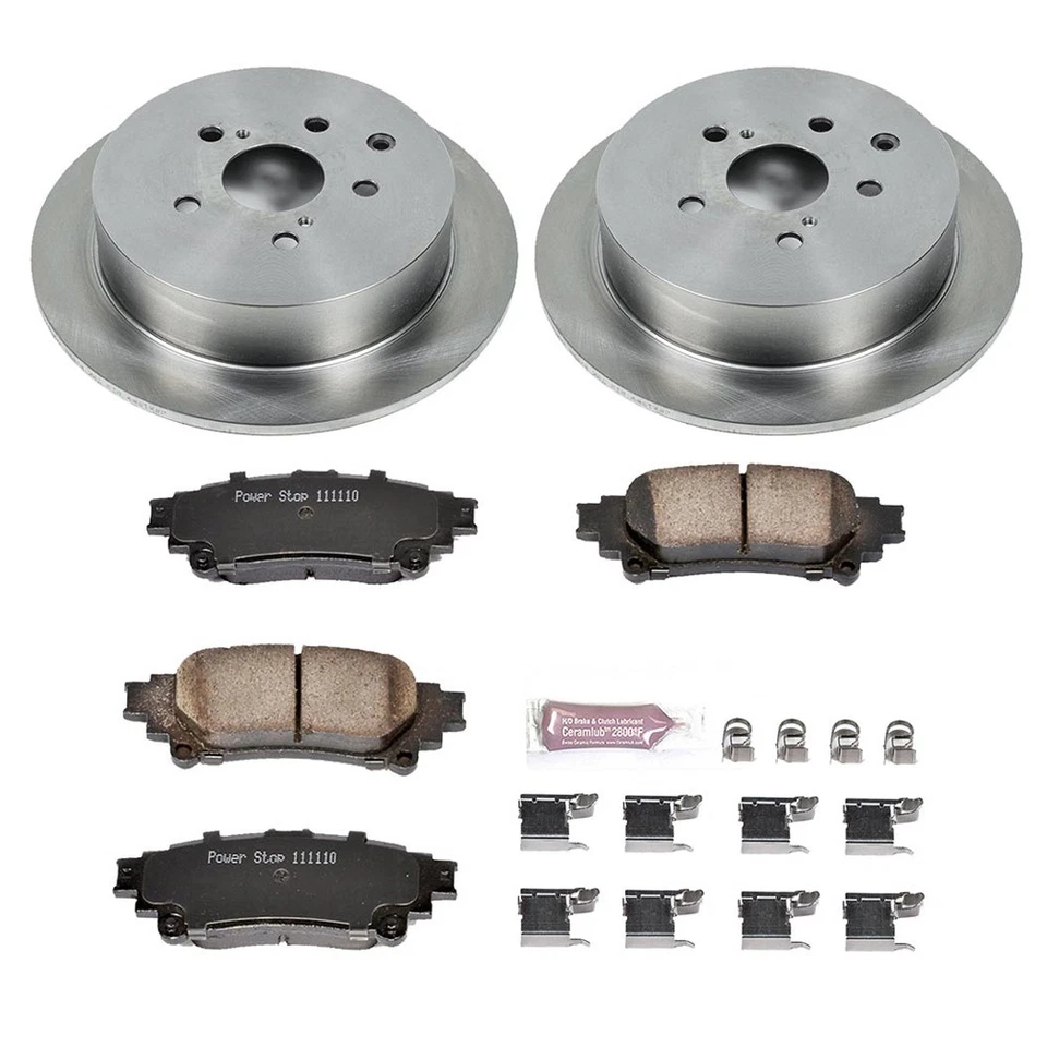 PowerStop KOE5864 Rear Disc Brake Kit Set for 10-15 RX350 RX450h / 11-20 Sienna - Image 1 of 1