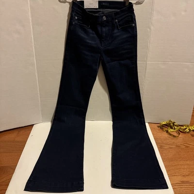 Pantalón vaquero acampanado original 7 For All Mankind para mujer Dojo azul talla 25 nuevo con etiquetas Foto 1 de 4