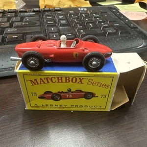 Matchbox Lesney No 73 Ferrari Rennwagen mit Box Near Mint - Bild 1 von 24