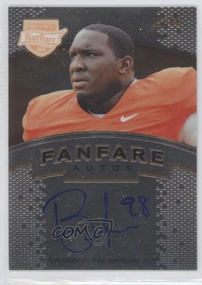 2012 Press Pass Fanfare Bronze /99 Brandon Thompson #BT Rookie Auto RC - Image 1 of 2