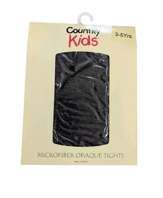 Country Kids Microfiber Opaque Charcoal Tights 3-5yrs - Image 1 of 2