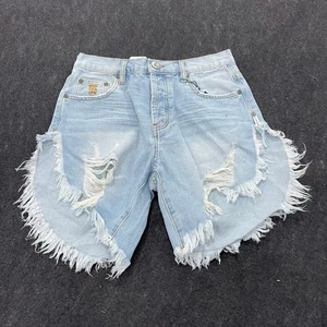 ONE TEASPOON Frankies Low Waist Denim Short Women's Size 25 Blue - Picture 1 of 12