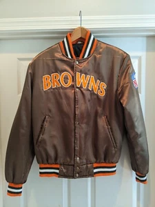 Vintage 90's Starter Pro Line Cleveland Browns NFL Satin Jacket Men’s L USA - Picture 1 of 5