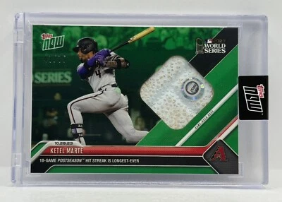 Juego KETEL MARTE Serie Mundial Usado 2023 Topps Ahora 1055B VERDE 47/75 Diamondbacks Foto 1 de 3
