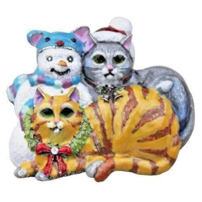 Kirks Folly Navidad Gatito Gatos y Muñeco de Nieve Pin Colgante ST y Golosinas de Vacaciones Bufanda Foto 1 de 4