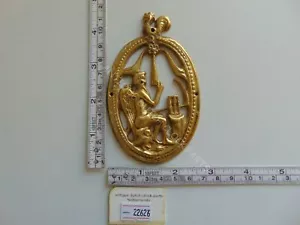 BRASS TAIL PIECE FATHER TIME WITH ROOSTER FOR DUTCH FRIESIAN TAIL CLOCK - Picture 1 of 3