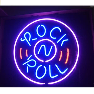 Rock N Roll Music Bar Beer 20"x16" Neon Light Lamp Sign Wall Decor Windows - Foto 1 di 24